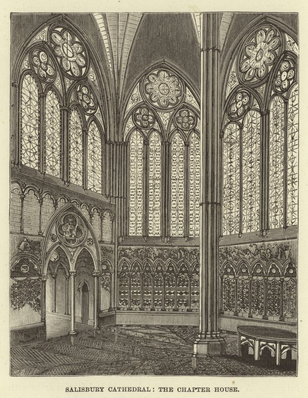 Salisbury Cathedral, kapittelhuset av English School
