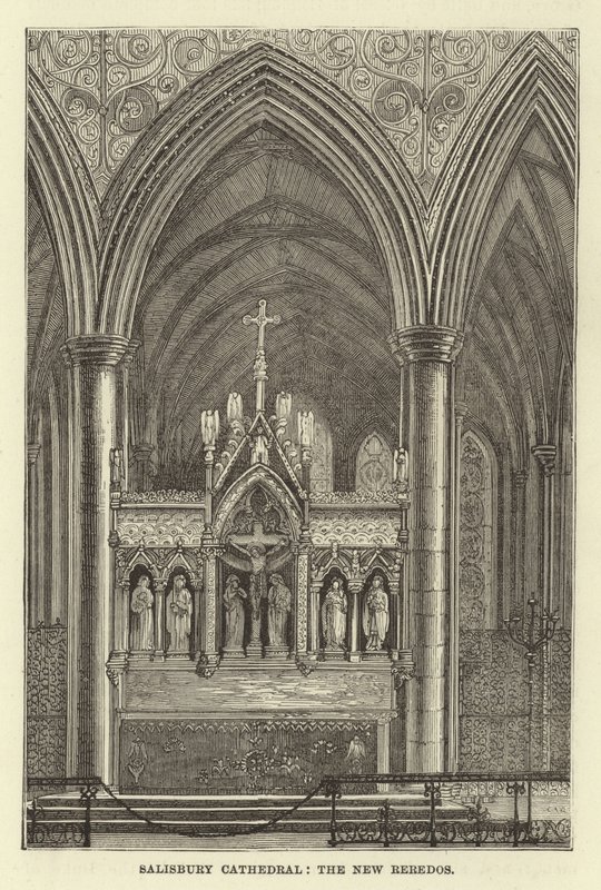 Salisbury Cathedral, de nye reredosene av English School