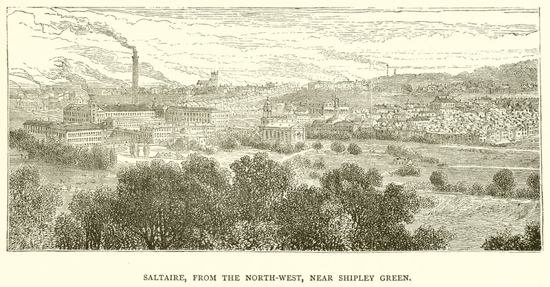 Saltaire, fra nordvest, nær Shipley Green av English School