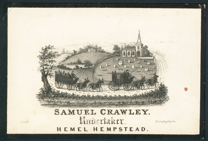 Samuel Crawley, begravelsesmann, byttekort av English School