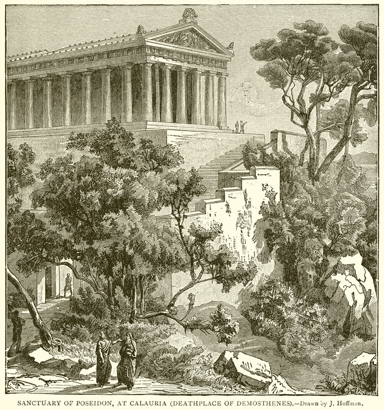 Sanctuary of Poseidon, i Calauria (Demosthenes dødssted) av English School