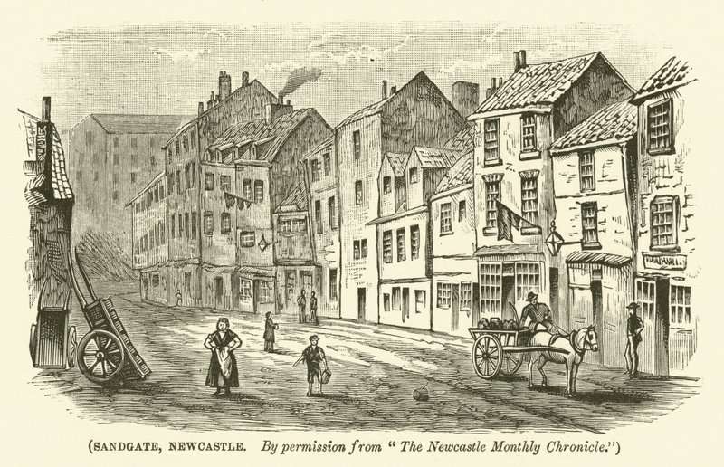 Sandgate, Newcastle (gravering) av English School