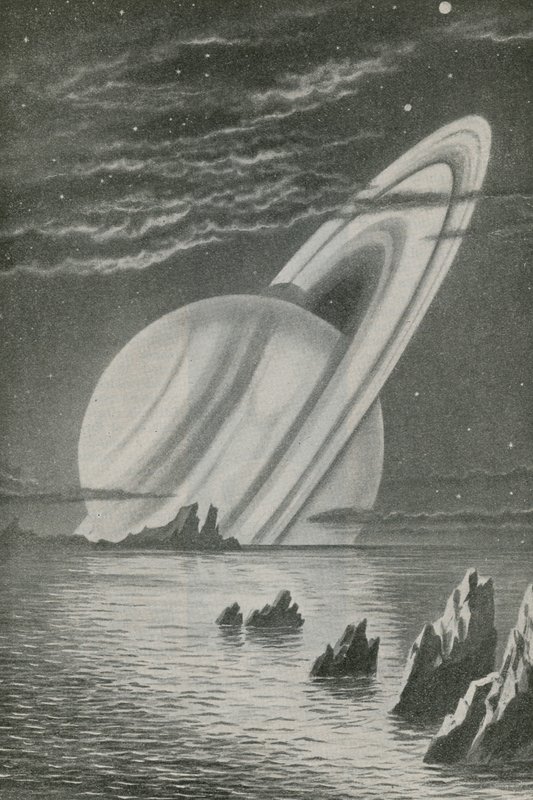 Saturn som en solnedgang av English School