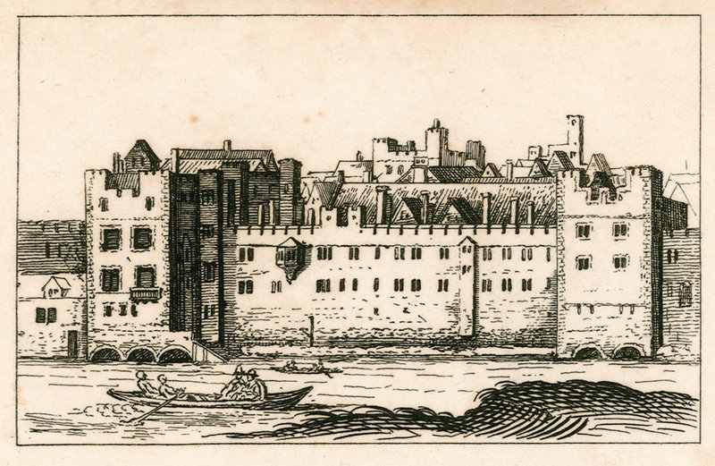 Savoy, London, slik det var i år 1650, fra en etsning av W Holler av English School