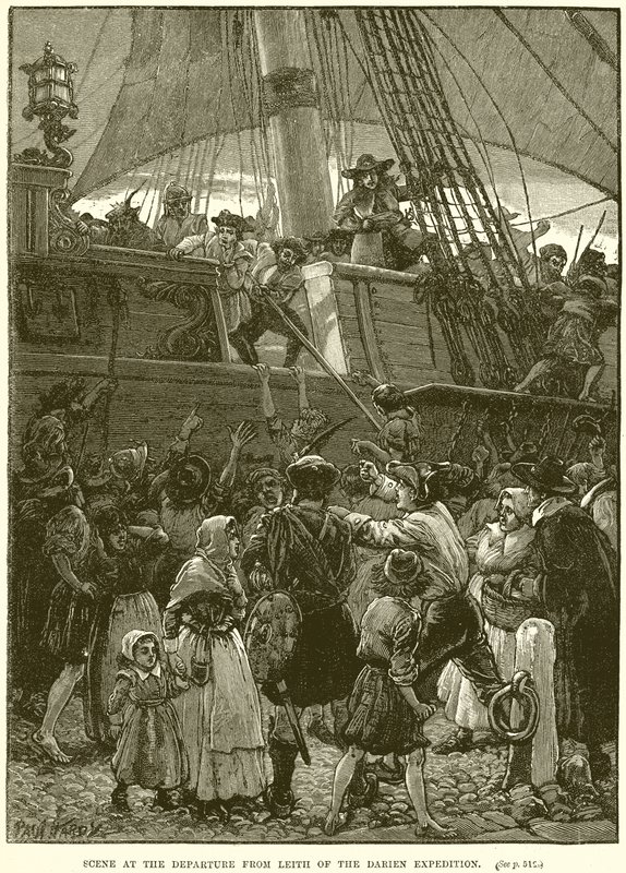 Scene ved avgangen fra Leith fra Darien-ekspedisjonen av English School