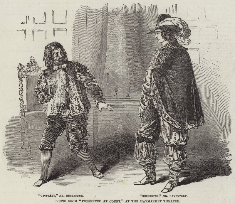 Scene fra Presented at Court, på Haymarket Theatre av English School