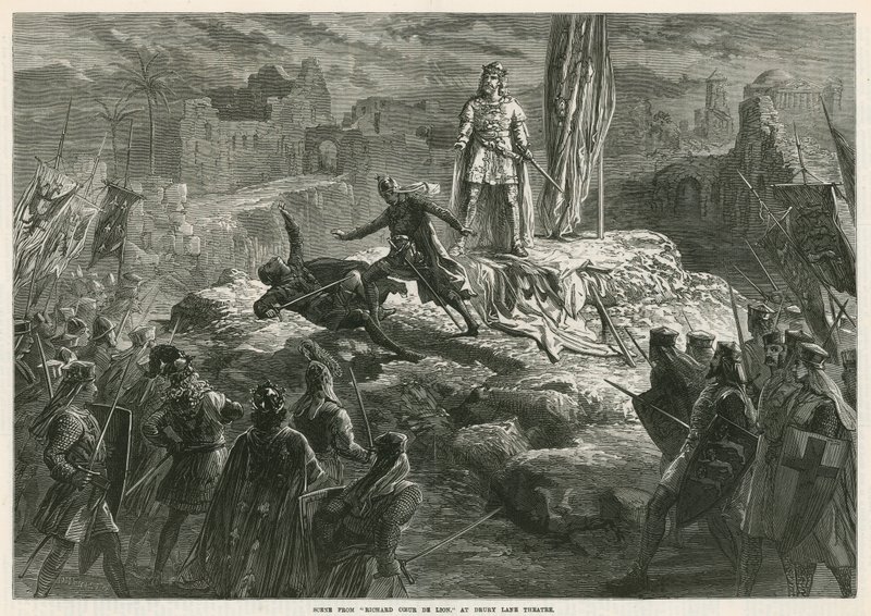 Scene fra Richard Coeur de Lion på Drury Lane Theatre av English School
