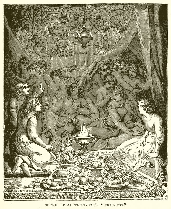 Scene fra Tennysons Princess av English School