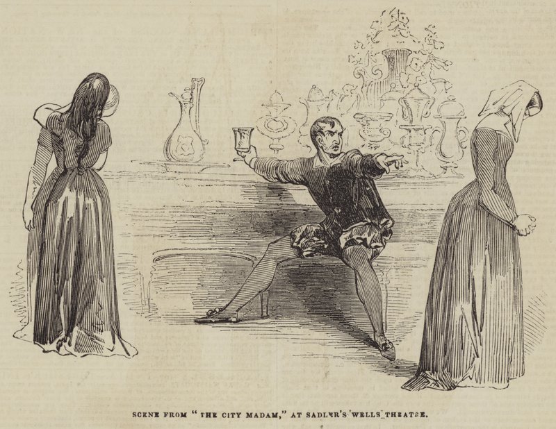 Scene fra "The City Madam," ved Sadler