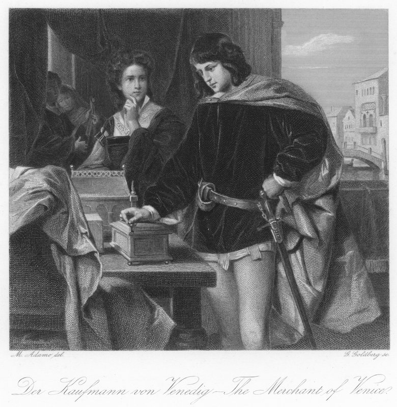 Scene fra The Merchant of Venice av English School