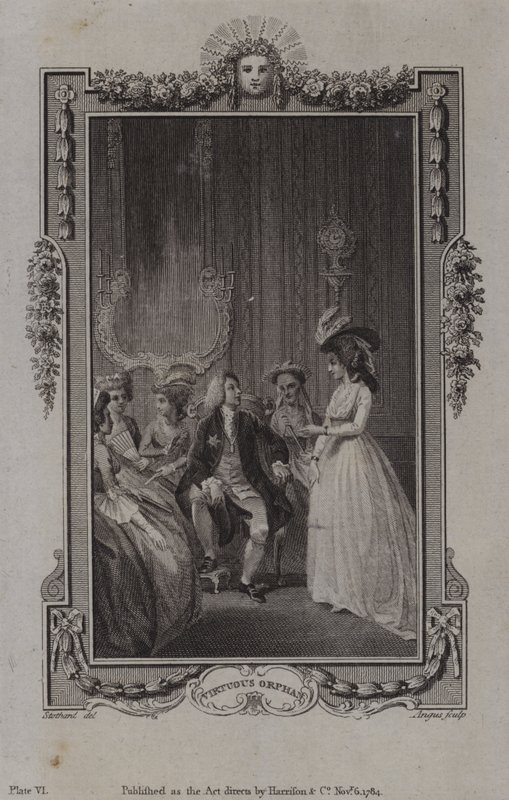 Scene fra The Virtuous Orphan, av Mary Collyer av English School