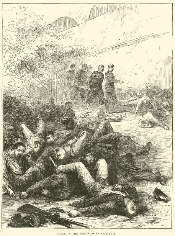 Scene i fengselet i La Roquette, 1871 av English School