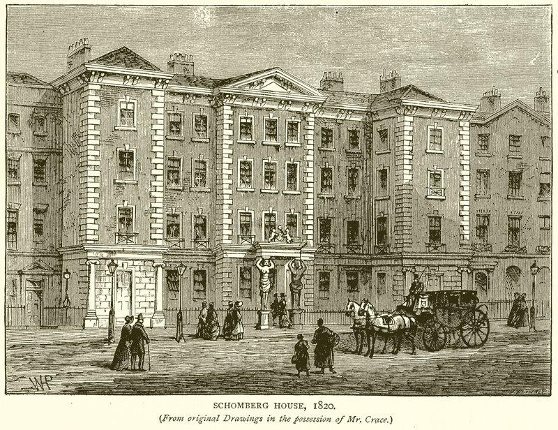 Schomberg House, 1820 av English School
