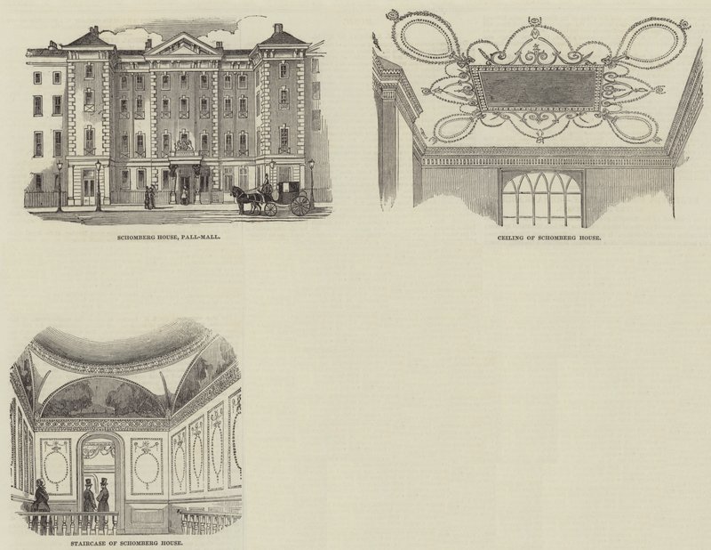Schomberg House, Pall Mall (gravering) av English School