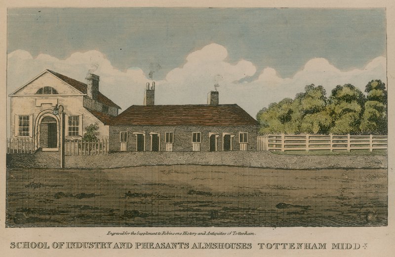 School of Industry and Pheasants Almshouses, Tottenham, London av English School