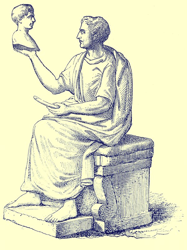 Skulptør, illustrasjon fra History of Rome av Victor Duruy, utgitt 1884 (digitalt forbedret bilde) av English School
