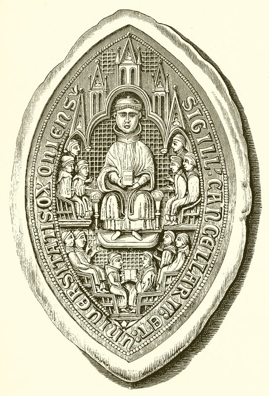 Segl fra Oxford University, ca. 1300 av English School