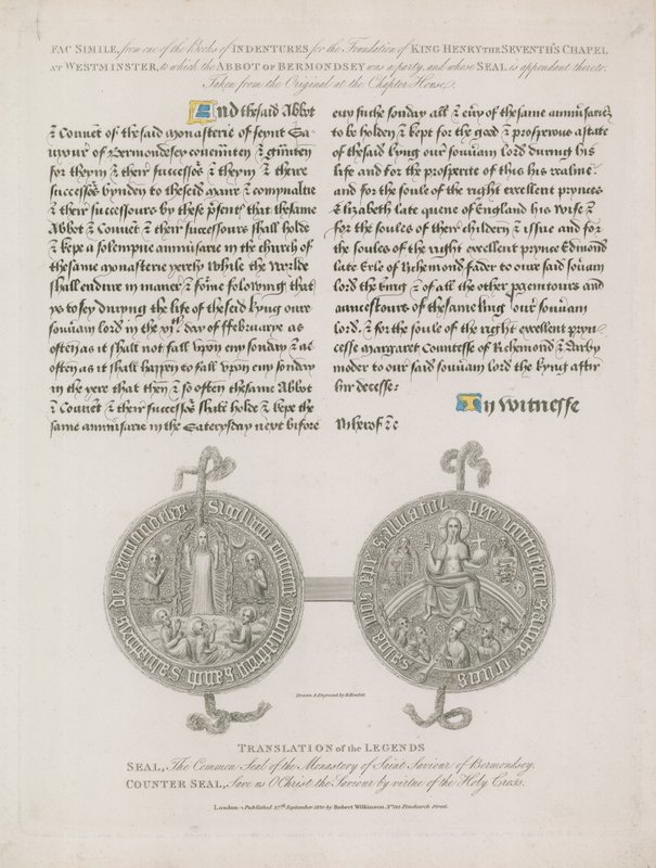 Segl fra klosteret Saint Saviour of Bermondsey av English School