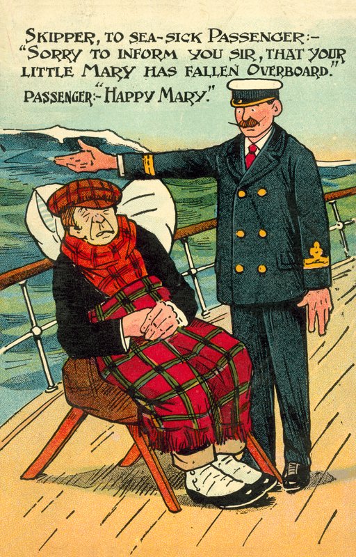 Sjøsyke (farge litho) av English School