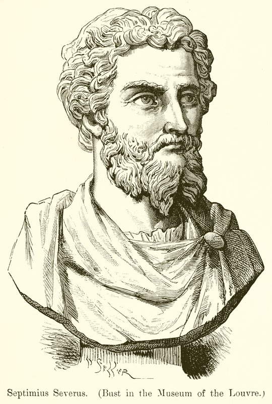 Septimius Severus. (Byste i Louvre-museet) av English School