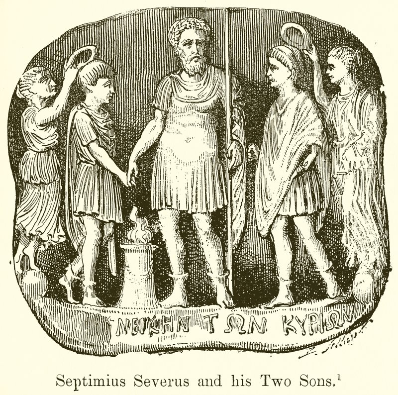 Septimius Severus og hans to sønner av English School