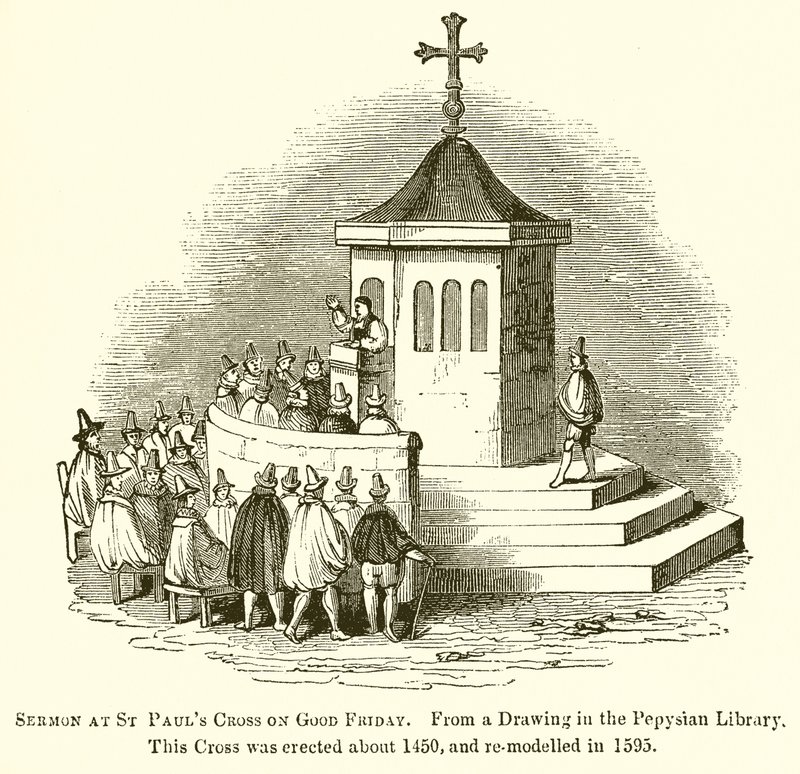 Preken ved St Pauls Cross langfredag av English School