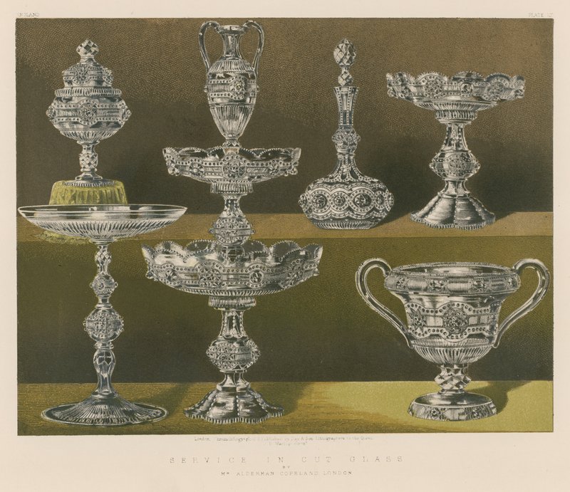 Service i Cut Glass av Mr Alderman Copeland, London av English School