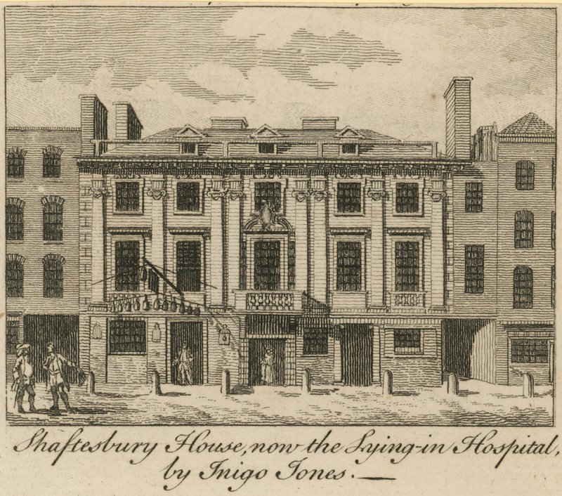 Shaftesbury House, nå Lying in Hospital, designet av Inigo Jones av English School