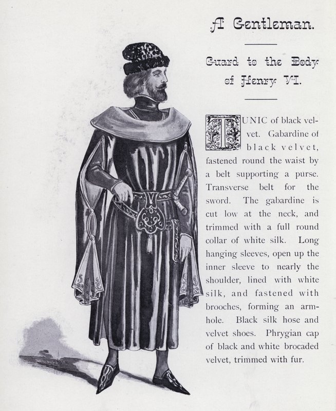 Shakespeares King Richard III: A Gentleman, Guard to the Body of Henry VI (litho) av English School