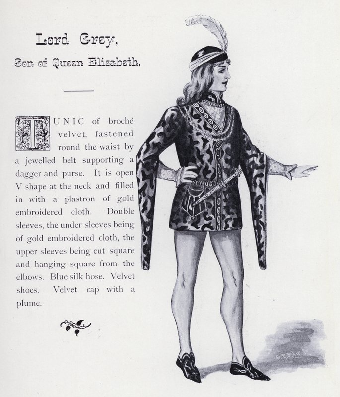 Shakespeares kong Richard III: Lord Grey, sønn av dronning Elizabeth (litho) av English School