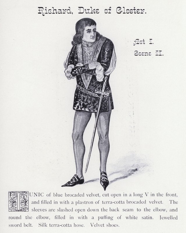 Shakespeares King Richard III: Richard, Duke of Gloster, Act I, Scene II (litho) av English School