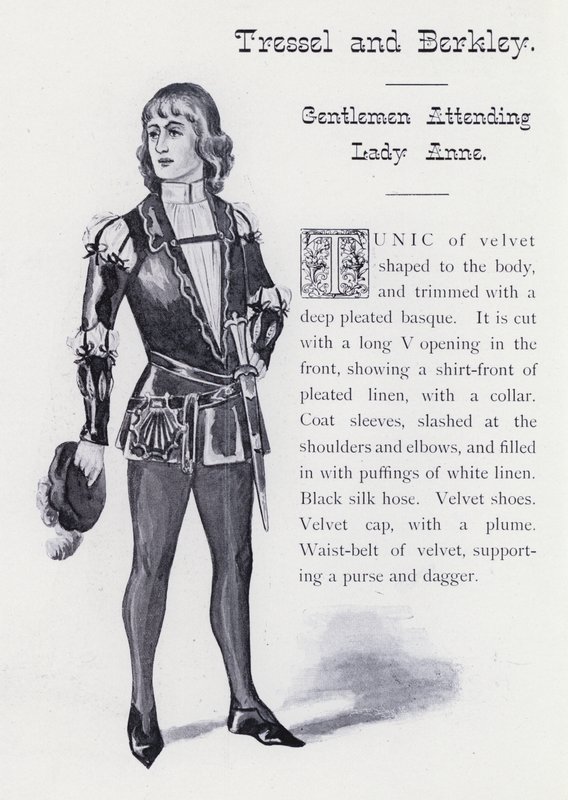 Shakespeares kong Richard III: Tressel og Berkley, herrer som deltar på Lady Anne (litho) av English School