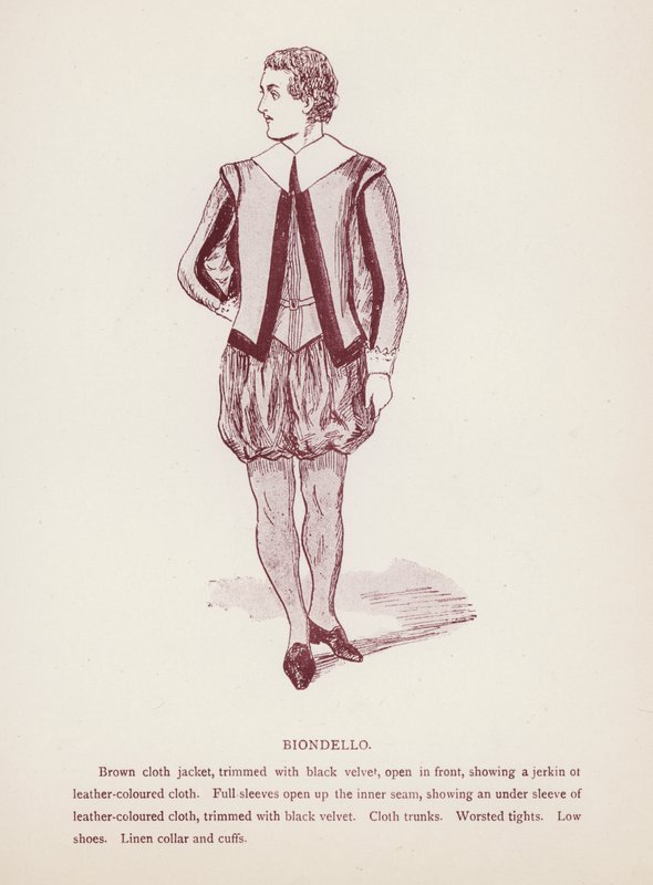 Shakespeares Taming of the Shrew: Biondello (litho) av English School