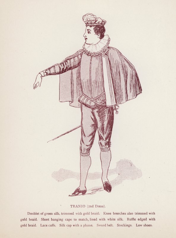 Shakespeares Taming of the Shrew: Tranio, 2nd Dress (litho) av English School