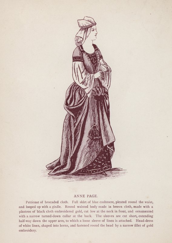 Shakespeares The Merry Wives of Windsor: Anne Page (litho) av English School
