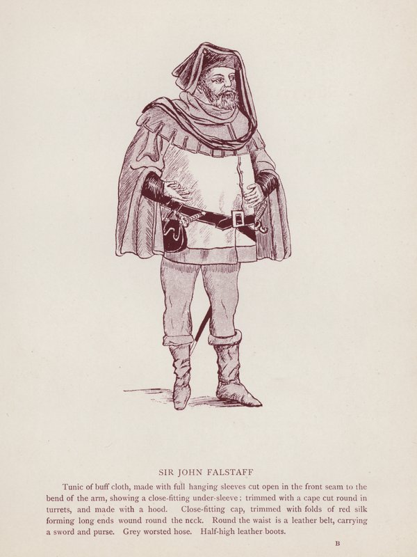 Shakespeares The Merry Wives of Windsor: Sir John Falstaff (litho) av English School