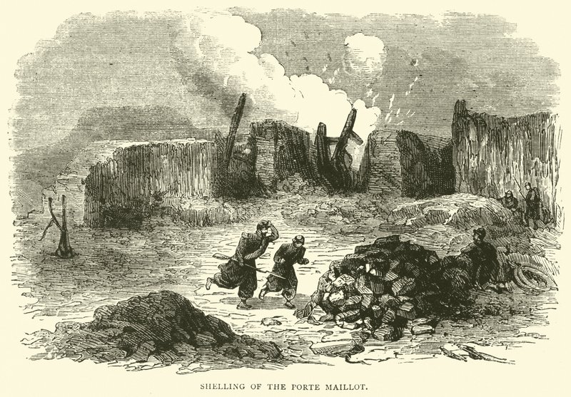 Avskalling av Porte Maillot, januar 1871 av English School