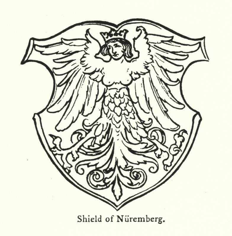 Skjold fra Nürnberg (gravering) av English School