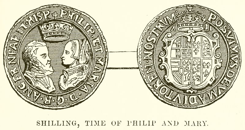 Shilling, Filips og Marias tid av English School