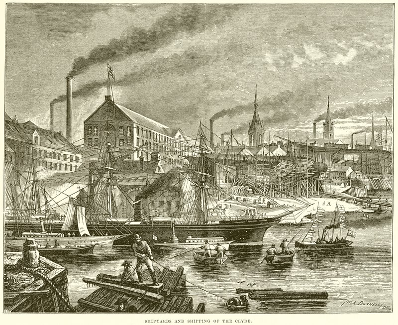 Verft og Shiping of the Clyde av English School
