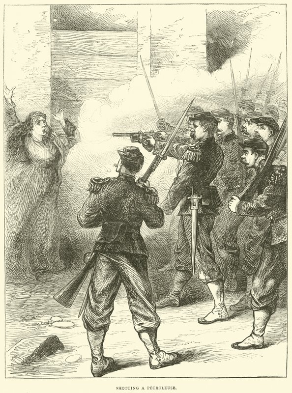 Skyting av en petroleuse, mai 1871 av English School