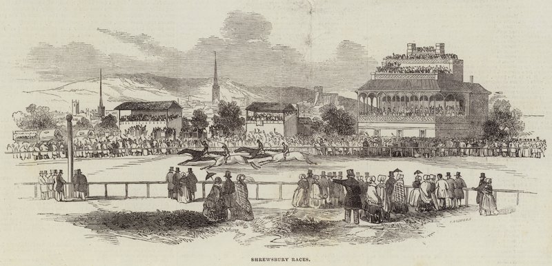 Shrewsbury Races (gravering) av English School