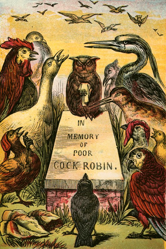 Sukker og hulker etter stakkars Cock Robin av English School