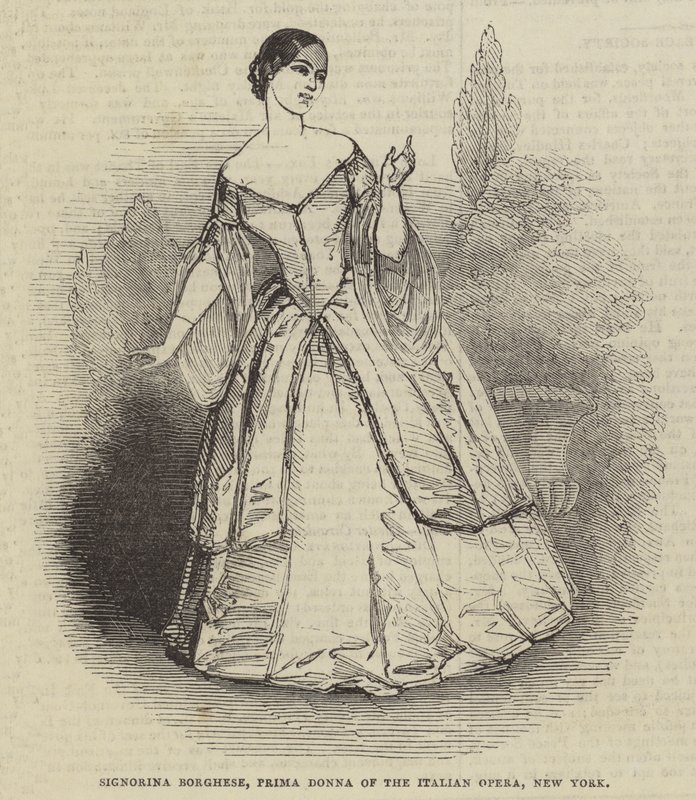 Signorina Borghese, Prima Donna fra den italienske operaen, New York av English School
