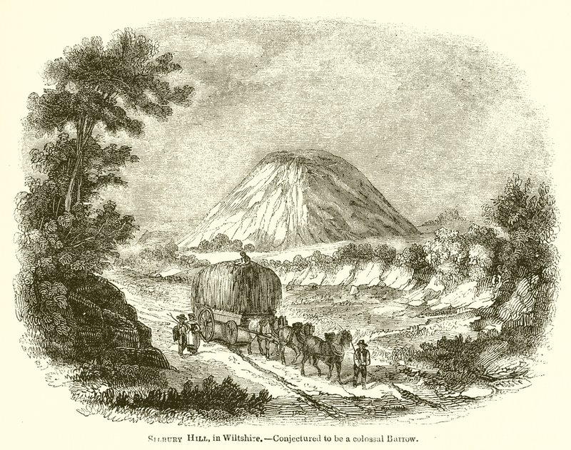Silbury Hill, Wiltshire.--Formodet å være en kolossal Barrow av English School