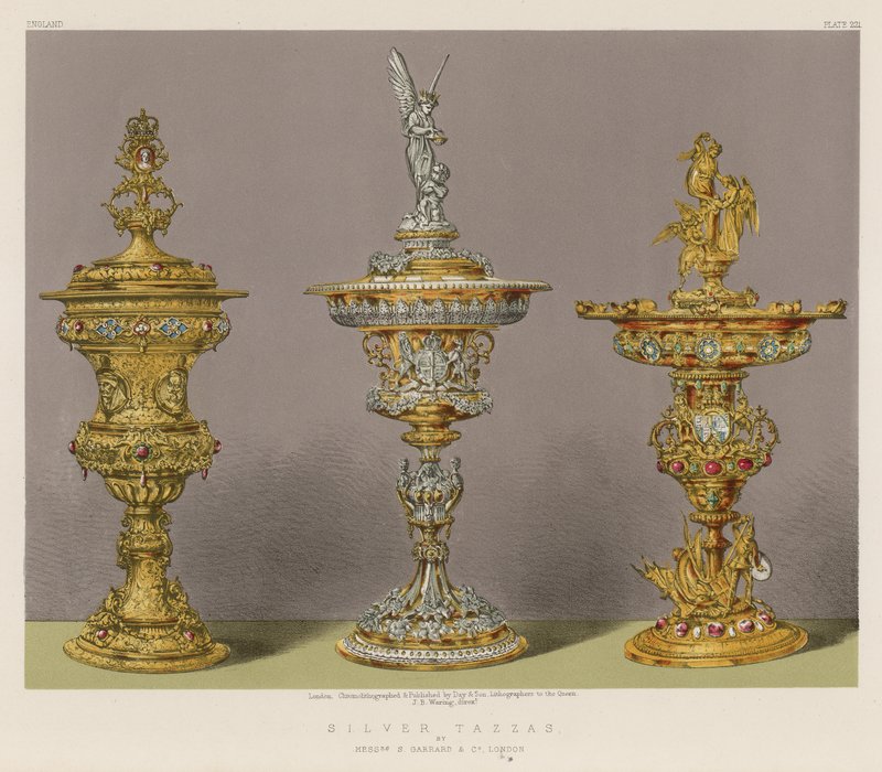 Silver Tazzas av Mrs S Garrard og Co, London av English School