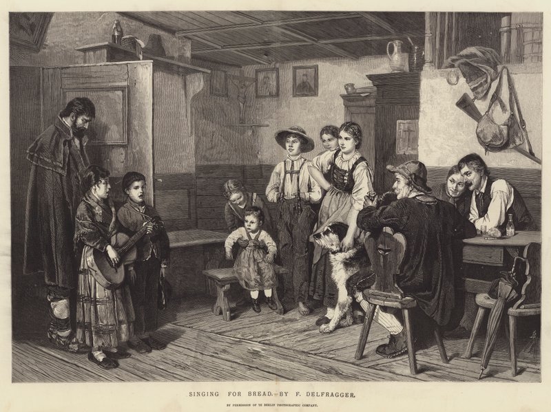 Singing for Bread (gravering) av English School