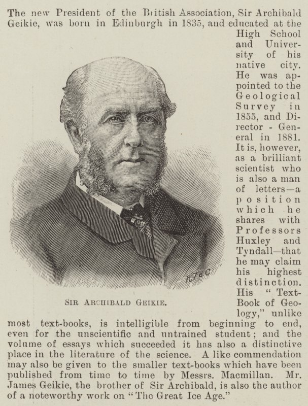 Sir Archibald Geikie (gravering) av English School