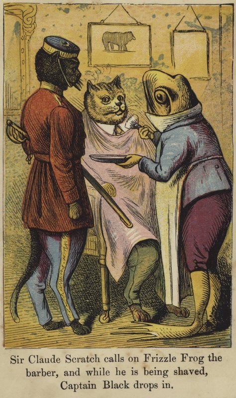 Sir Claude Scratch ringer til frisøren Frizzle Frog av English School