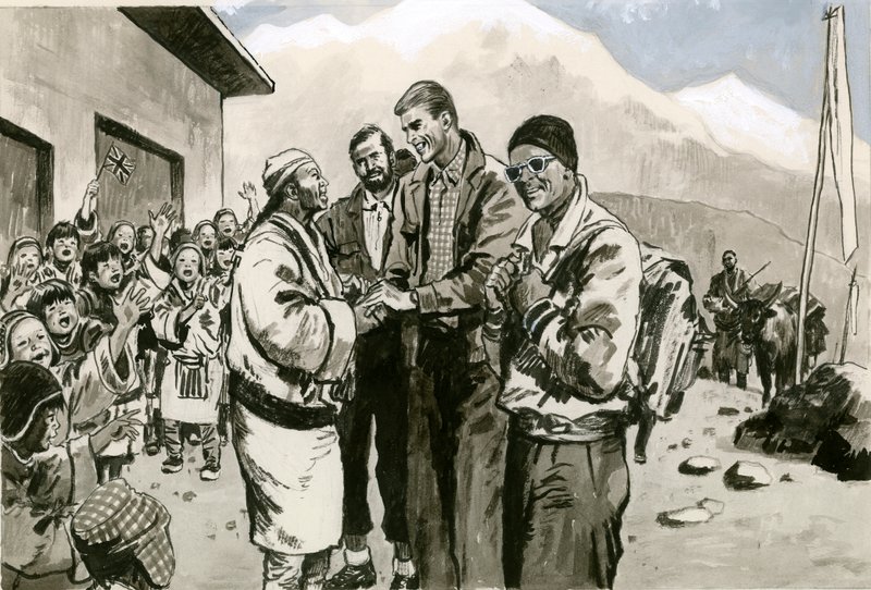 Sir Edmund Hillary vender tilbake til Himalaya av English School